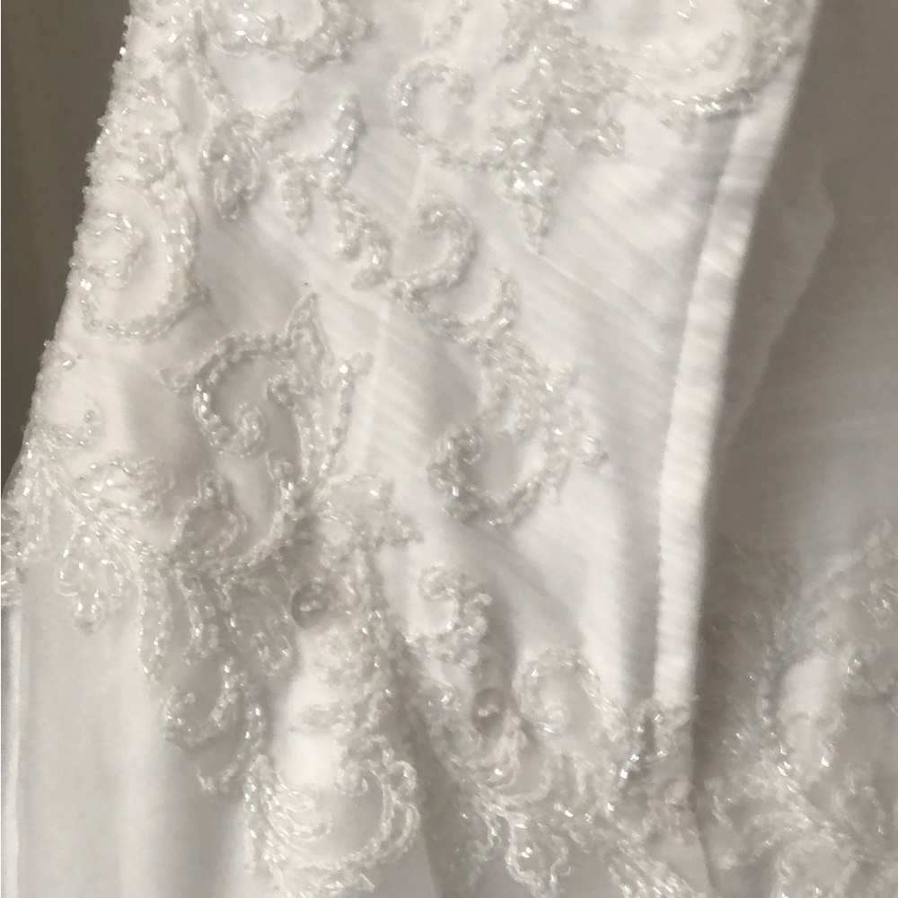 Elegant White Beaded Dress